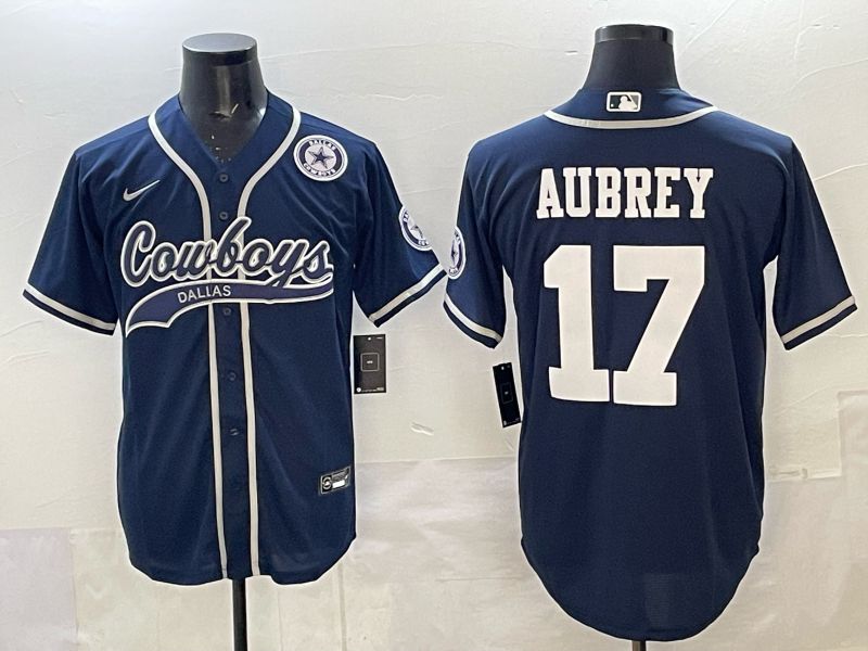 Men 2025 Dallas Cowboys #17 Aubrey blue Joint Name Nike Limited NFL Jersey style 027->dallas cowboys->NFL Jersey
